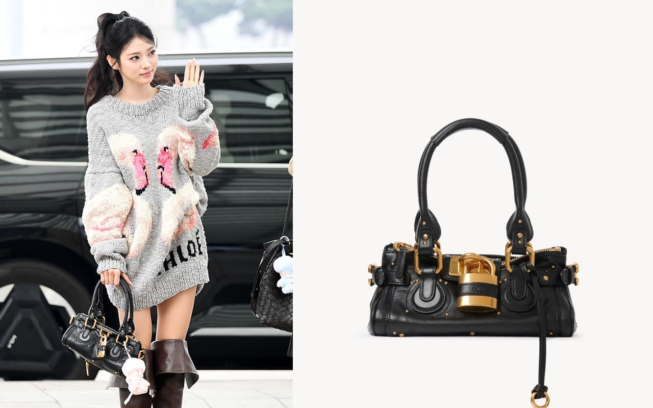 ANNA同款的Chloé Paddington黑色迷你鎖頭包。NT$78,700（翻攝自MK Sports）