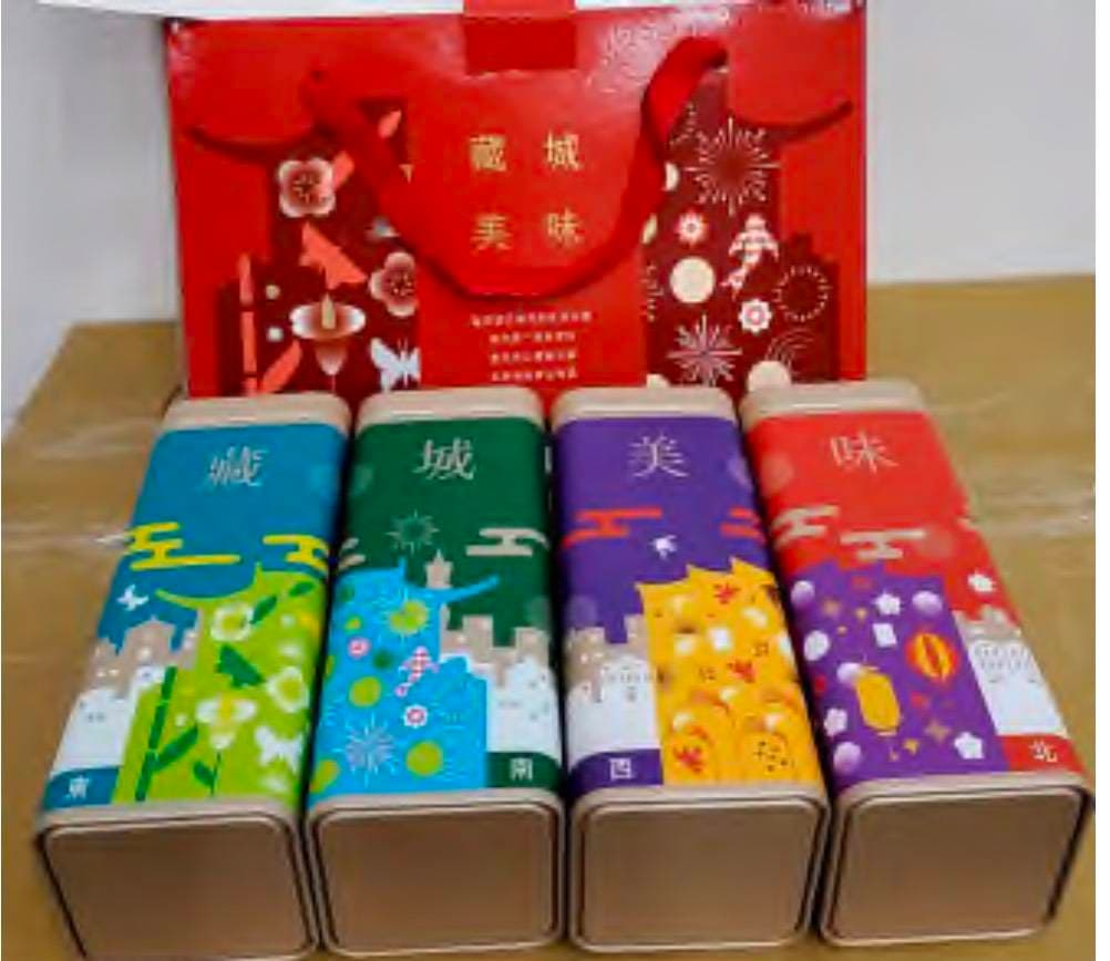 北市府以「東、南、西、北選品」為核心概念準備禮盒與上海交流。（北市府提供）