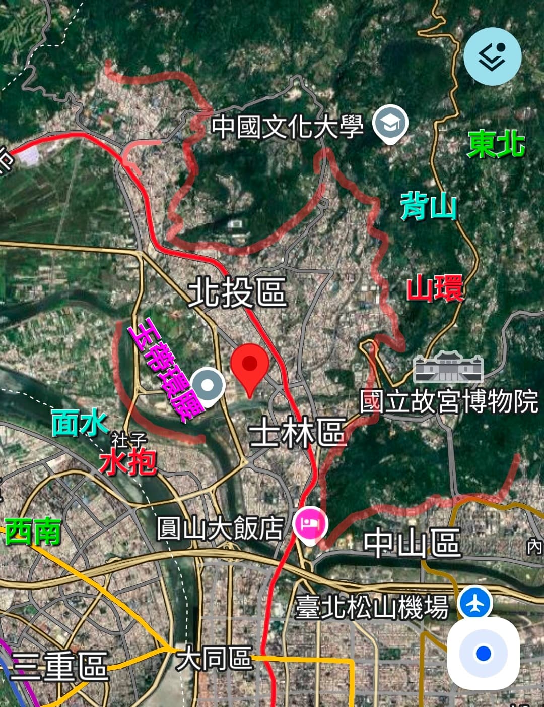 蔡上機說，北士科倚山傍水，以山管人丁水管財來看，是典型的風水寶地。