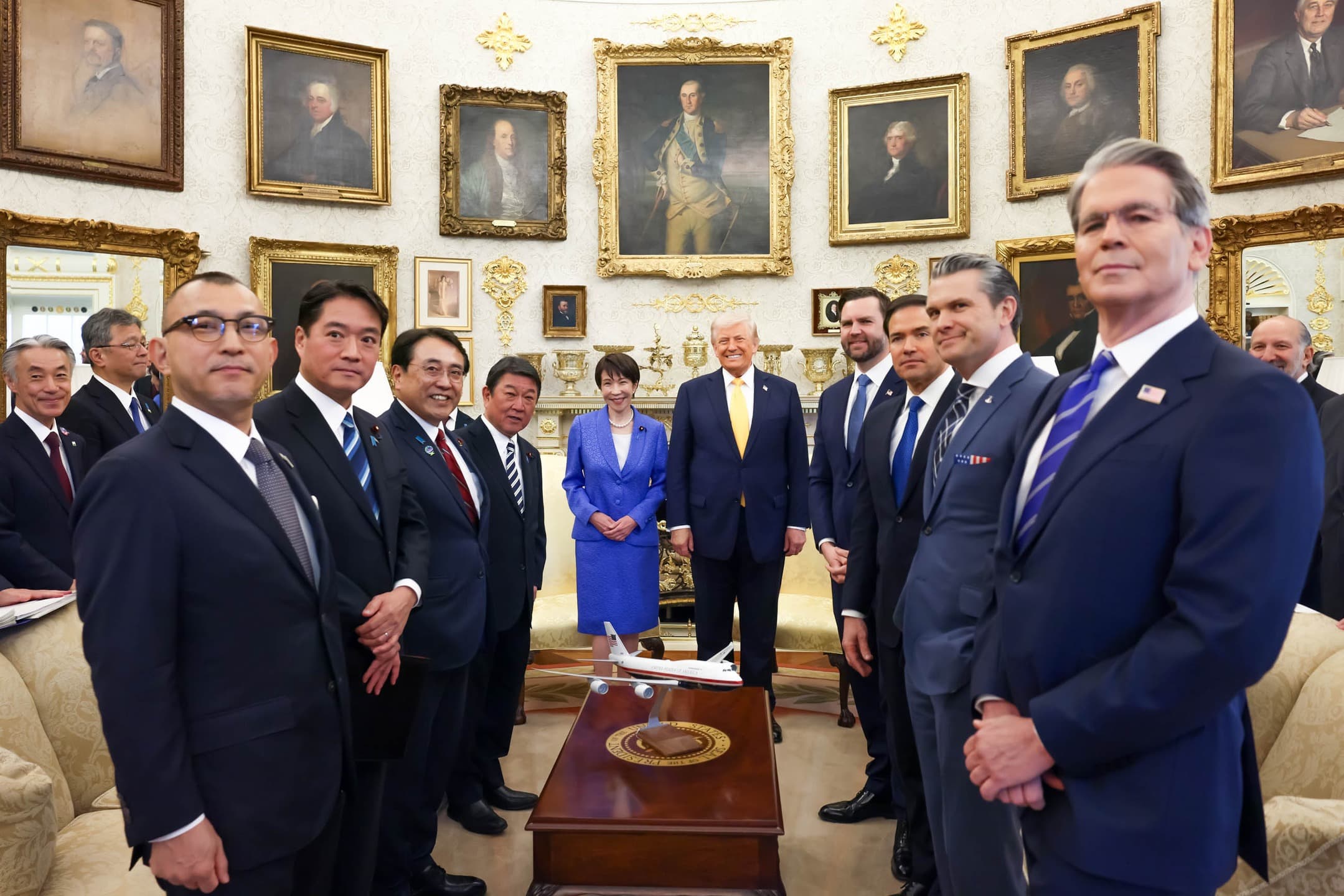 美日首領會談過程意外平和。（翻攝自kantei IG）