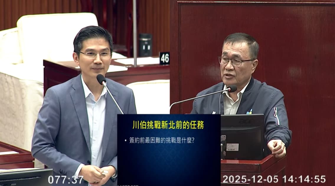 李四川表示，北市府與輝達簽約前還有2件事情要做。（翻攝自YouTube@台北市議會）