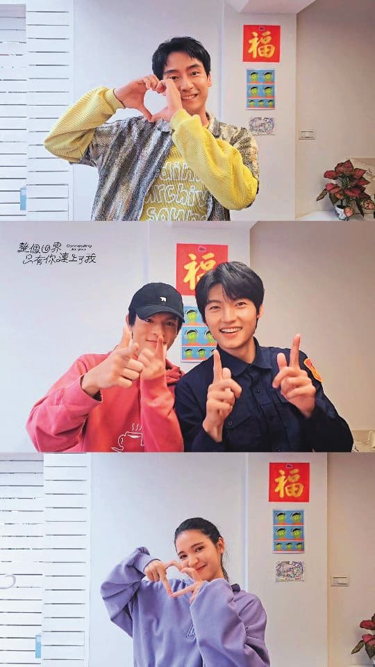 杜苡妮（下圖）演出BL劇，第一線看到邱以太和劉育仁拍戲的親密現場。（翻攝自杜苡妮IG）