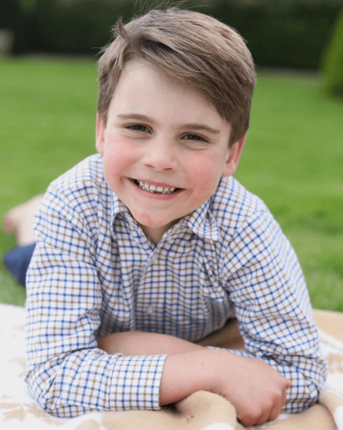 路易王子4月才過6歲生日，要去看球賽還要再等等。（翻攝princeandprincessofwales IG）
