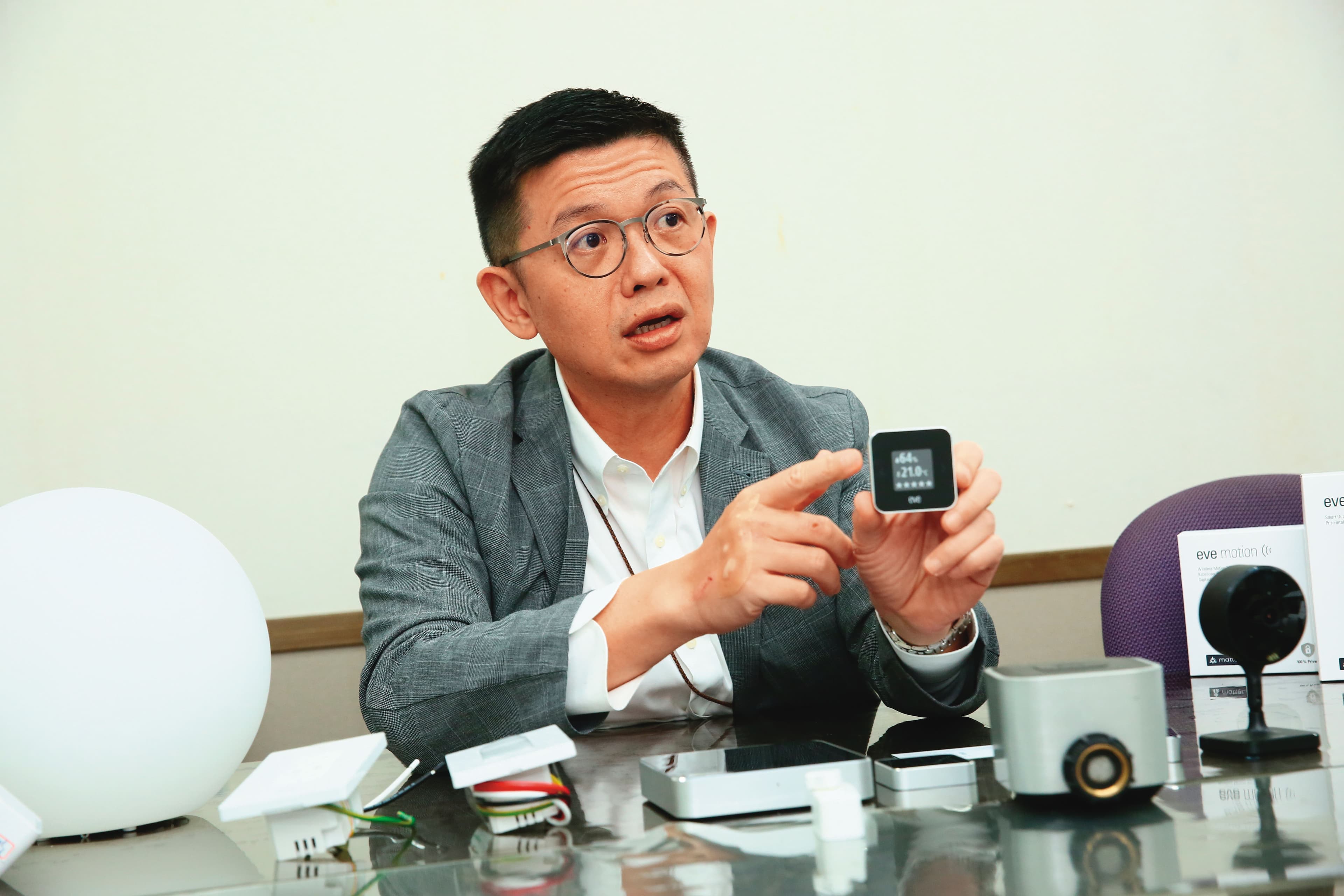 樺緯物聯隨著客戶德商EVE併入瑞士能源管理大廠ABB，業務從智慧家庭延伸到能源管理。圖為樺緯物聯總經理陳信宇。