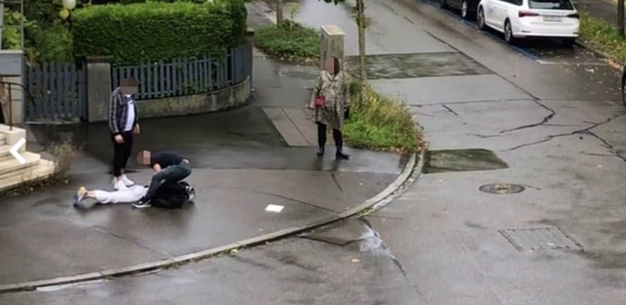 男子犯案後遭到警方逮捕。（翻自X平台）