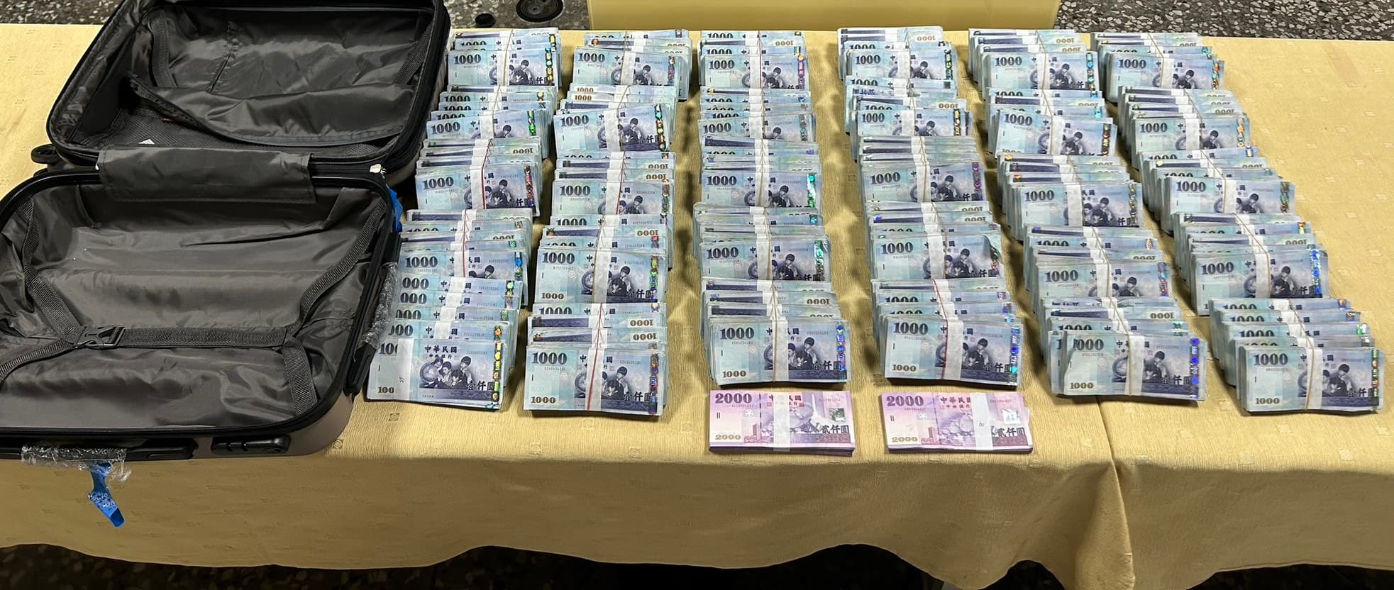 檢方拘提楊姓樁腳，扣得現金新臺幣1,526 萬餘元。(檢方提供)