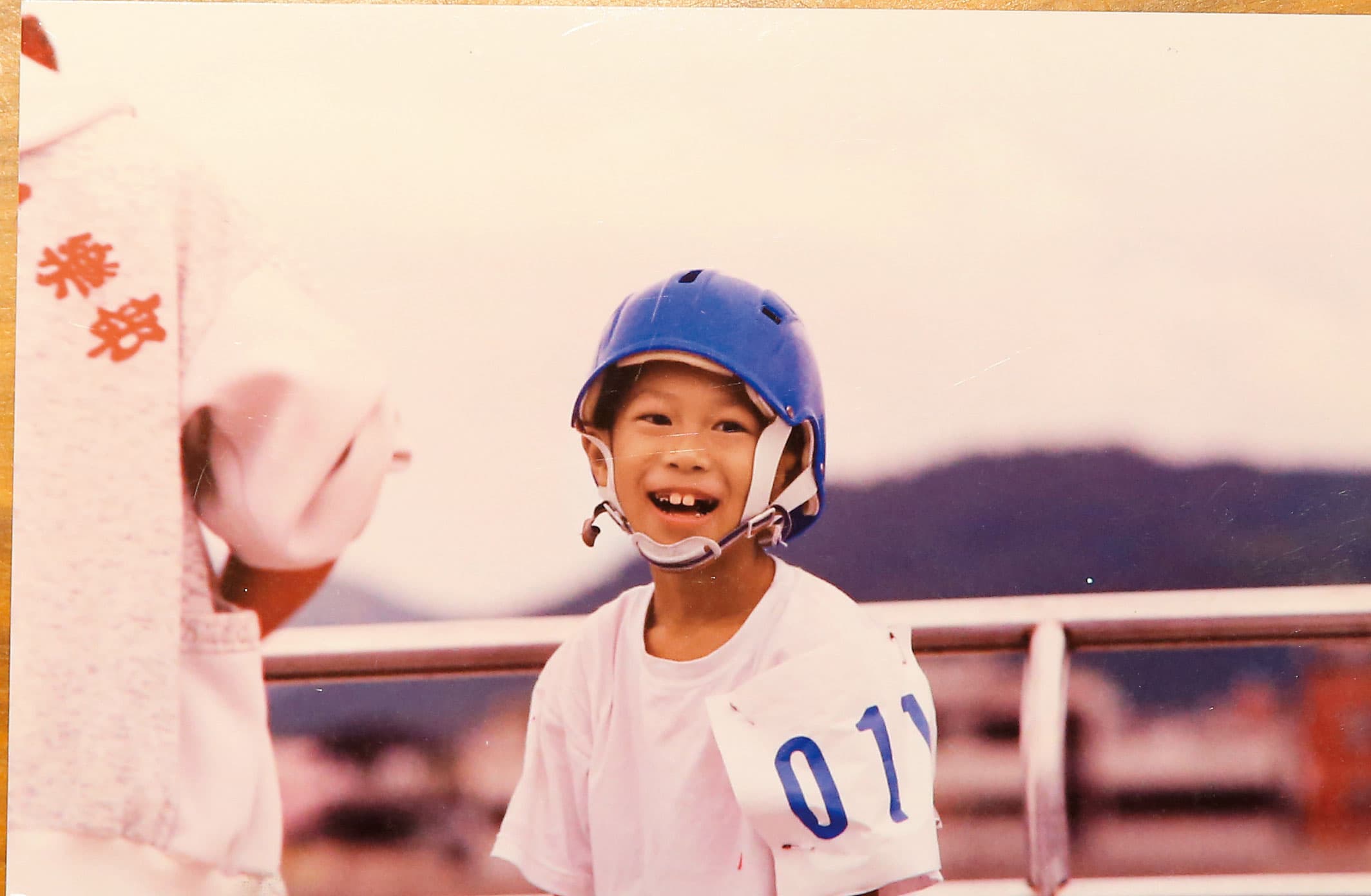 陳彥博6歲開始溜競速直排輪，學了10年，獲獎無數，為了練特技溜法，摔斷過左右手，還跌破前額，縫了7針卻不哭不鬧，很能忍痛。（陳彥博提供）