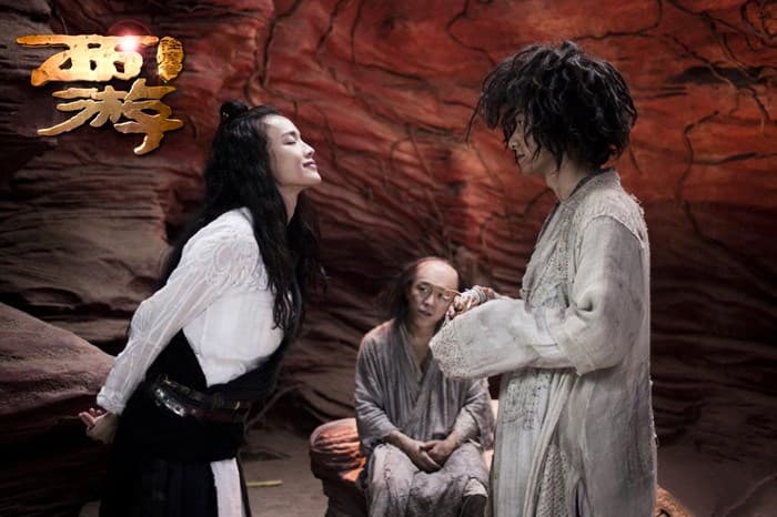 周星馳的電影無論他本人有沒有出鏡，都能收服觀眾。圖為《西遊降魔篇》，左起為舒淇、黃渤及文章。