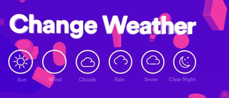 Spotify與AccuWeather合作推出Climatune，提供用戶「適合此時此刻天氣的音樂」。（畫面截自Spotify網頁）