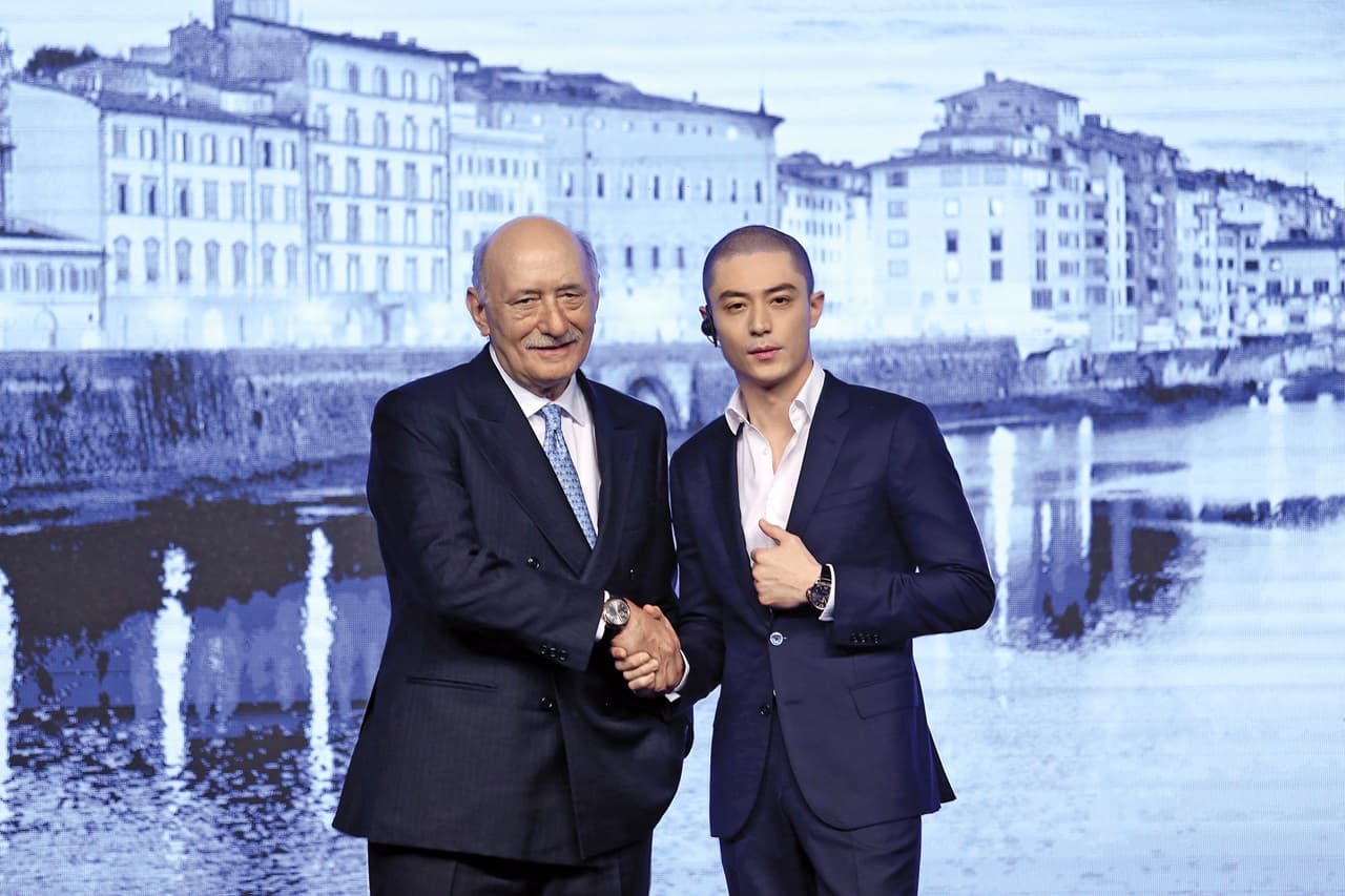 沛納海總裁Angelo Bonati讚霍建華紳士又努力，表示找他當代言人，十分榮幸。