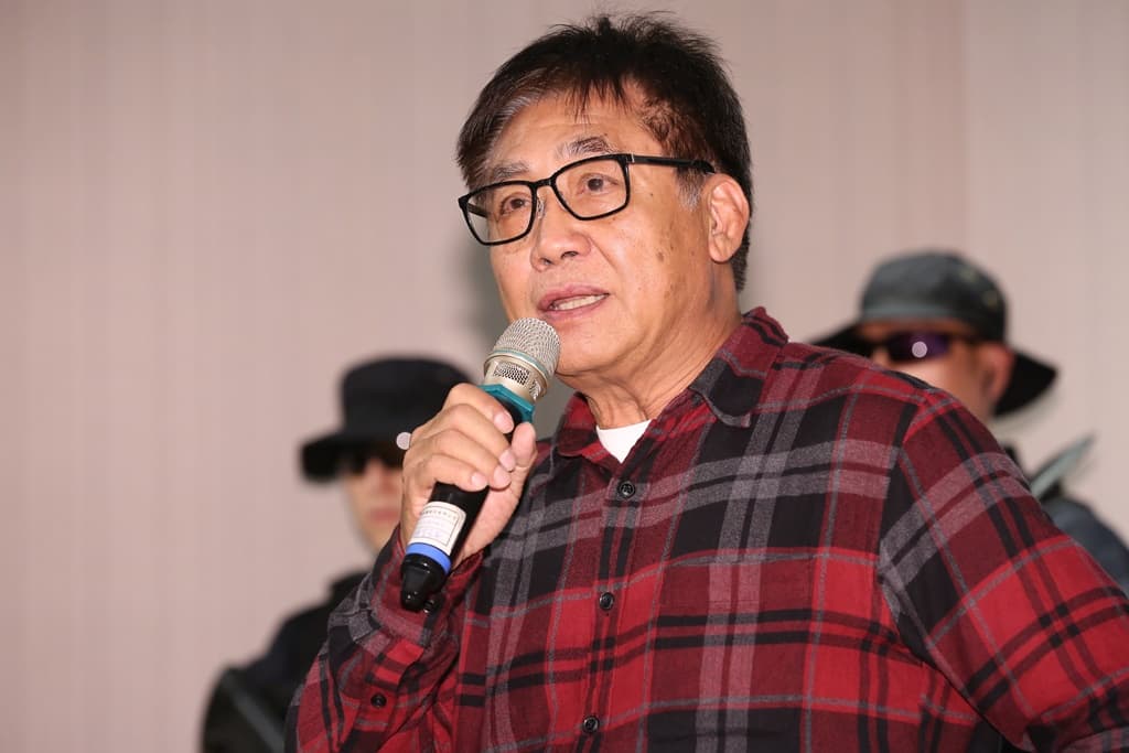 國軍形象連續劇《最好的選擇》主要演員發佈會，圖為導演梁修身。