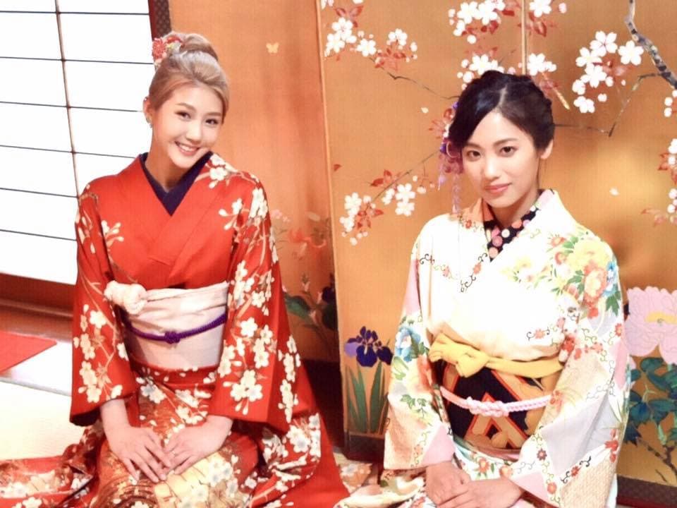 網紅四葉草，稍早在日本與演員二宮芽生以親善大使身分，在當地進行媒體採訪等活動。（翻攝自 Cool Japan TV臉書）