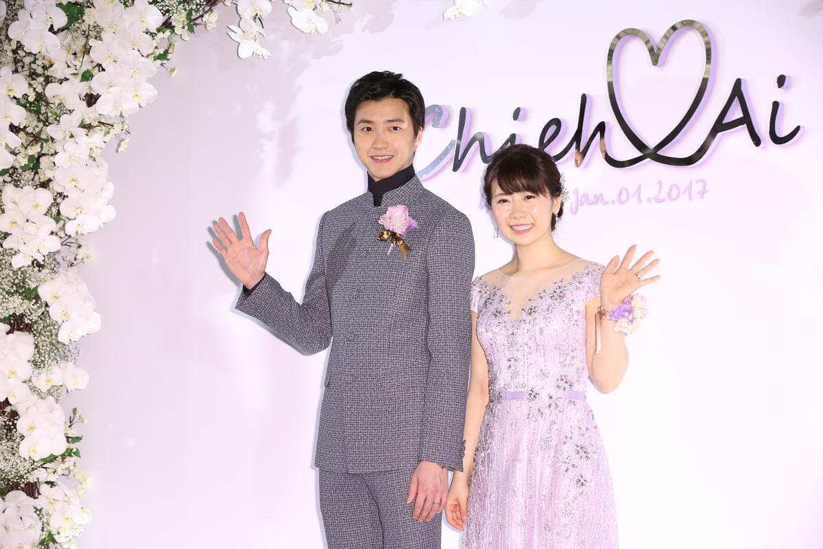 江宏傑和福原愛今年元旦在台灣辦婚宴，之後夫妻倆待在台灣的時間變多。（攝影組）
