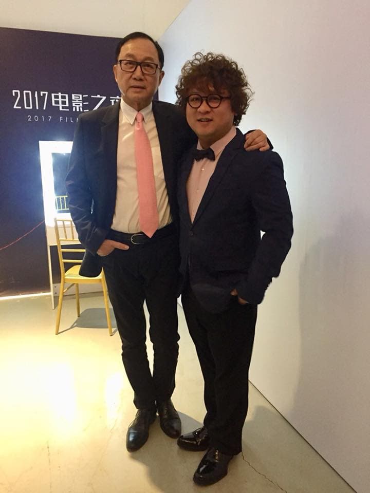 《一路順風》的許冠文與納豆，再次於頒獎典禮合體。（翻攝自納豆官方臉書）