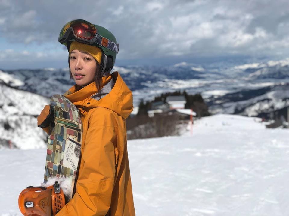 王心恬喜歡滑雪，自認技術不錯。（翻攝自王心恬臉書）