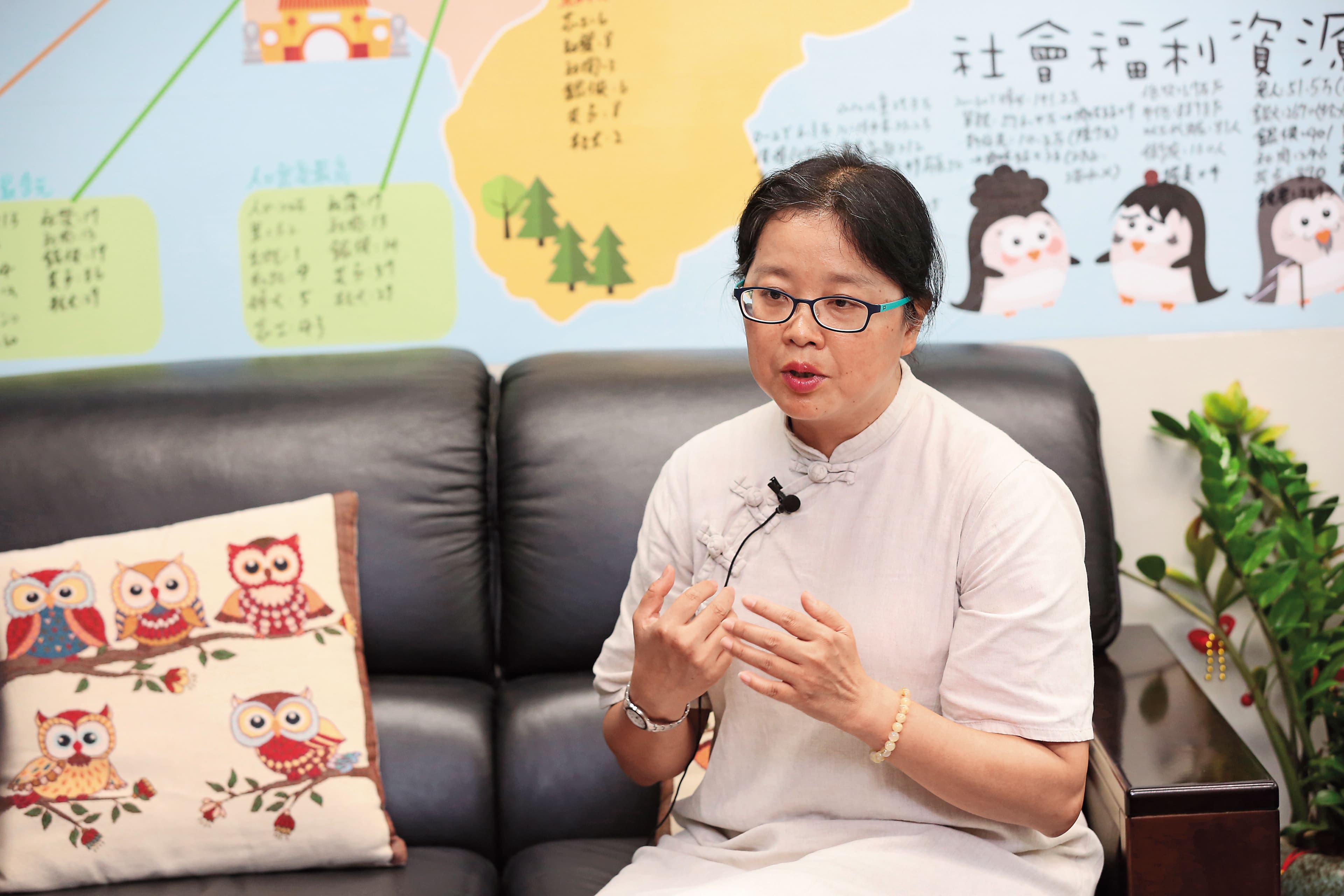 少女恩恩已被社會局安置，家防中心主任許芝綺（圖）表示，安置孩童若要返家必須經過審慎評估。