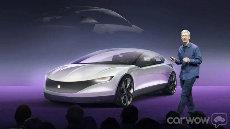 廣達是蘋果的重要合作夥伴。圖為庫克揭露研發中的蘋果汽車Apple Car。（翻攝自Macworld UK）