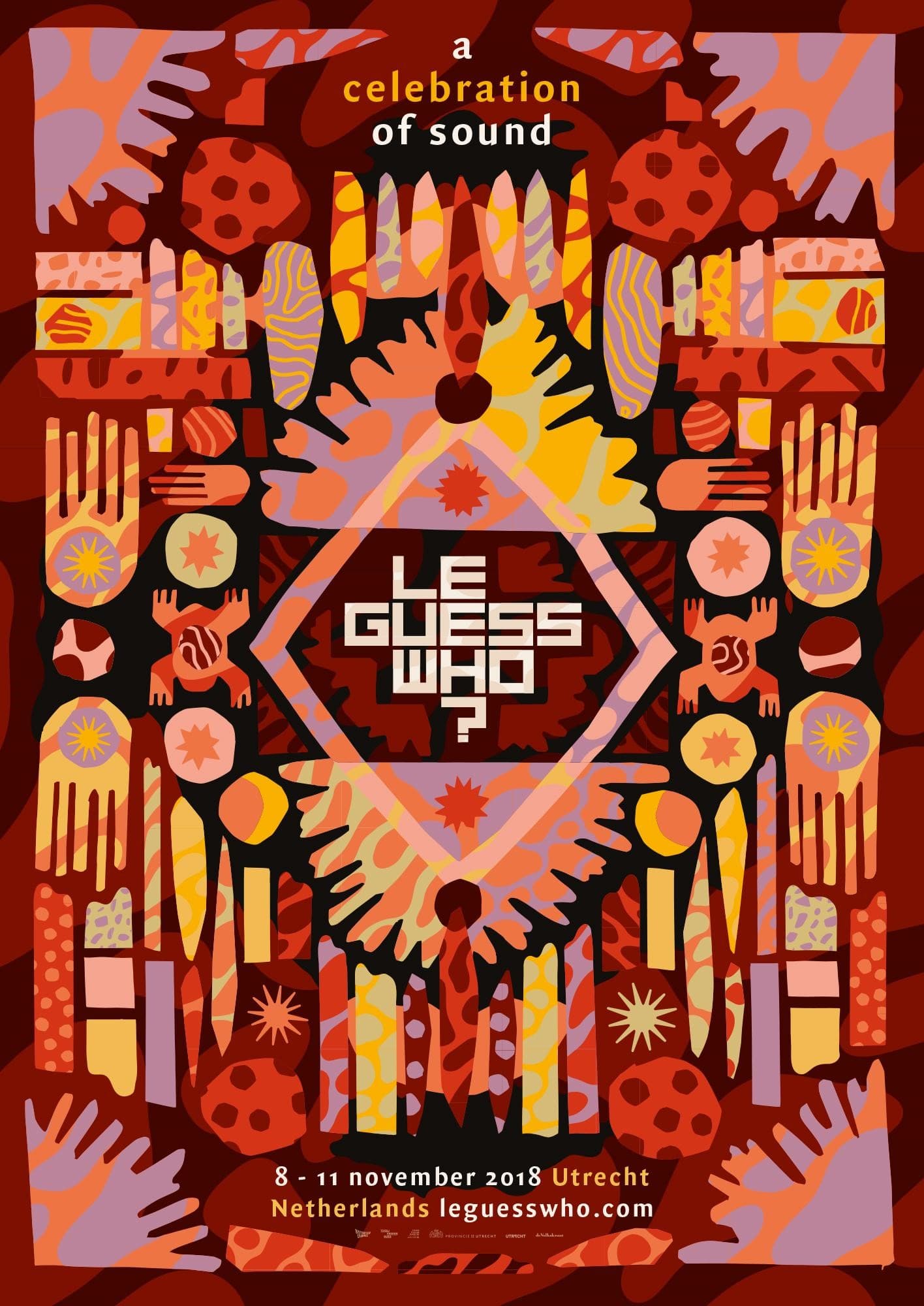 一年一度的 Le Guess Who？音樂節將於11月8日登場，今年的海報顏色鮮艷繽紛。（翻攝自 Le Guess Who？官網）