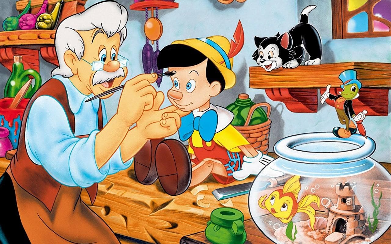 迪士尼製作的音樂劇動畫電影《木偶奇遇記》，堪稱最成功的「Pinocchio」改編範例。（翻攝自迪士尼官網）