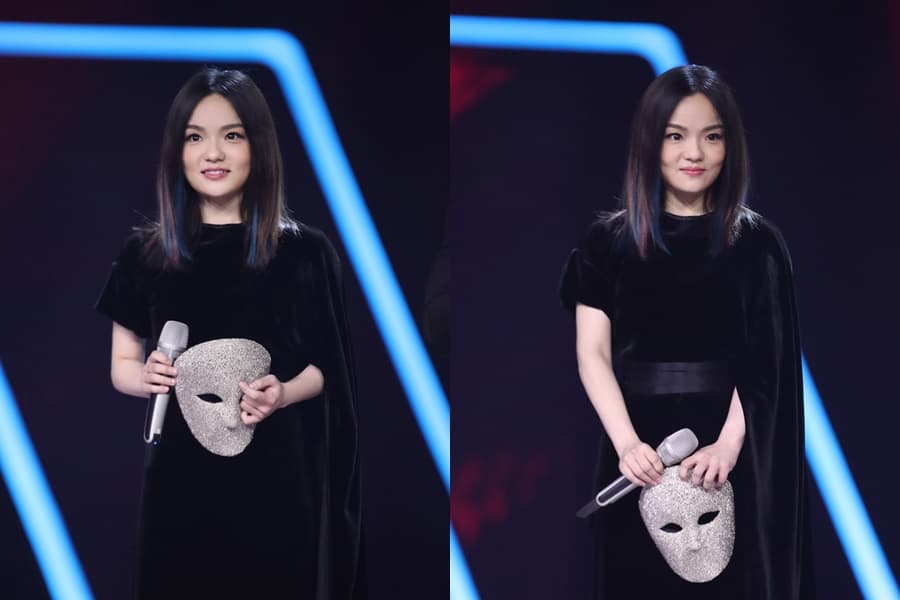 徐佳瑩上陸綜《蒙面唱將猜猜猜》，演唱莫文蔚的〈慢慢喜歡你〉幸福滿滿。（亞神音樂提供）
