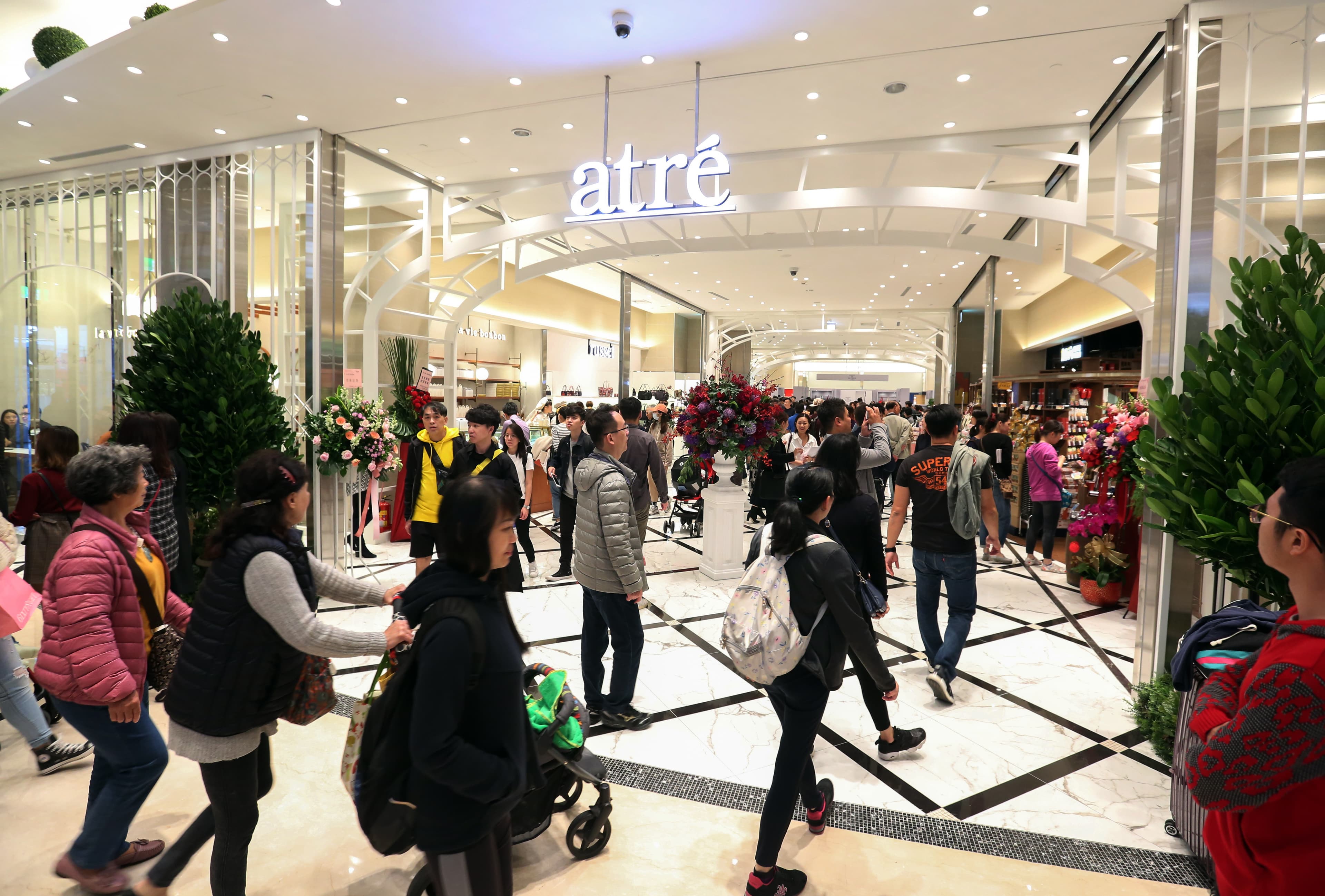 微風南山引進日本鐵道購物商場品牌atré，希望打造日式消費情境。