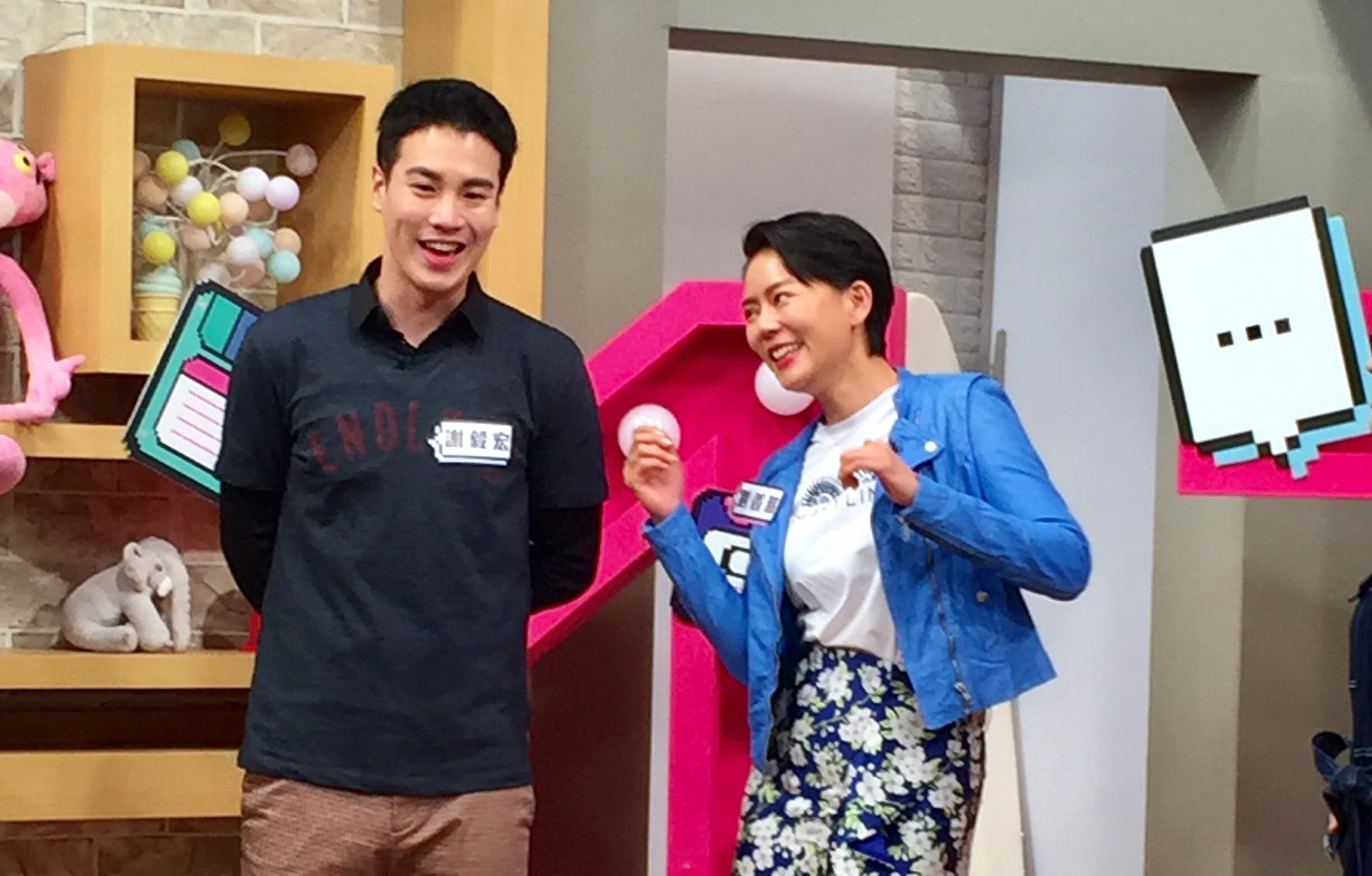 劉香慈與謝毅宏為電影《乳˙房》上節目宣傳。（趣你的娛樂提供）