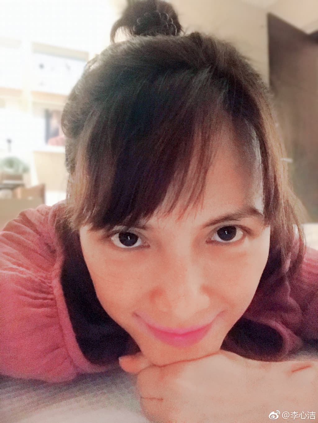 李心潔原諒老公彭順出軌後，生了一對雙胞胎。（翻攝自李心潔微博）