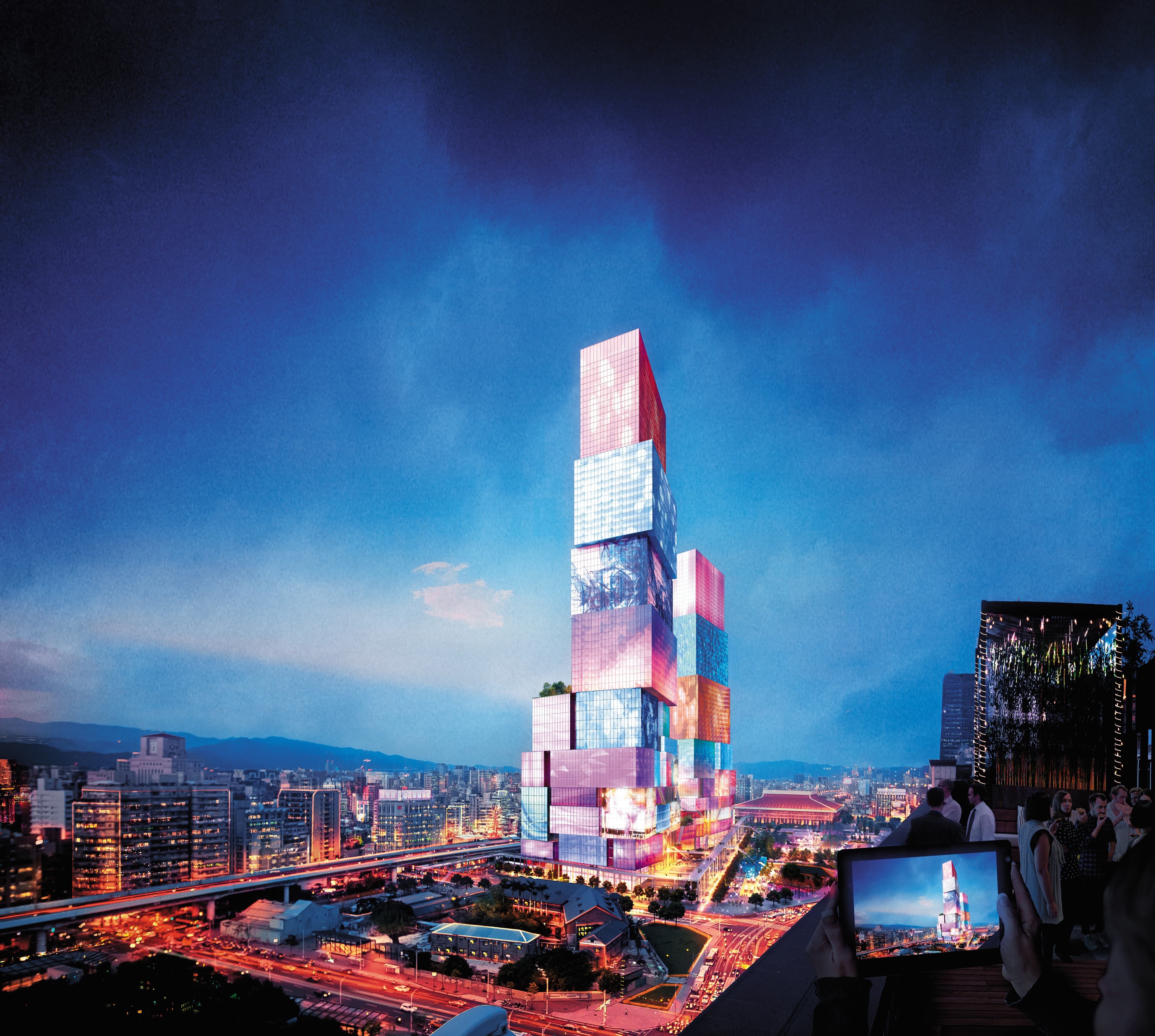 南海控股計畫將台北雙子星案打造成具聲光效果的台北City One。（南海控股提供）
