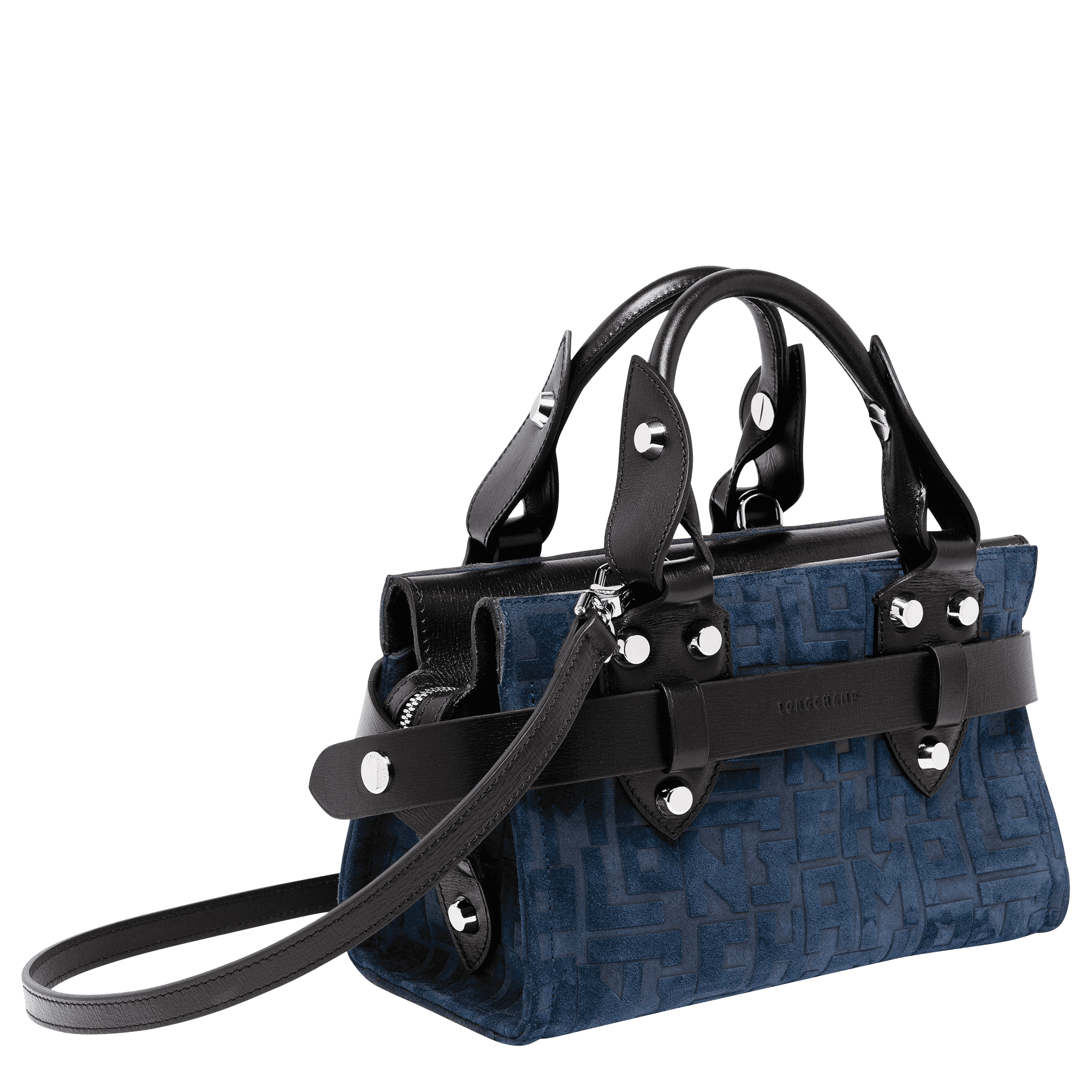 LA VOYAGEUSE LGP VELOURS系列海軍藍色小托特包。NT$35,300