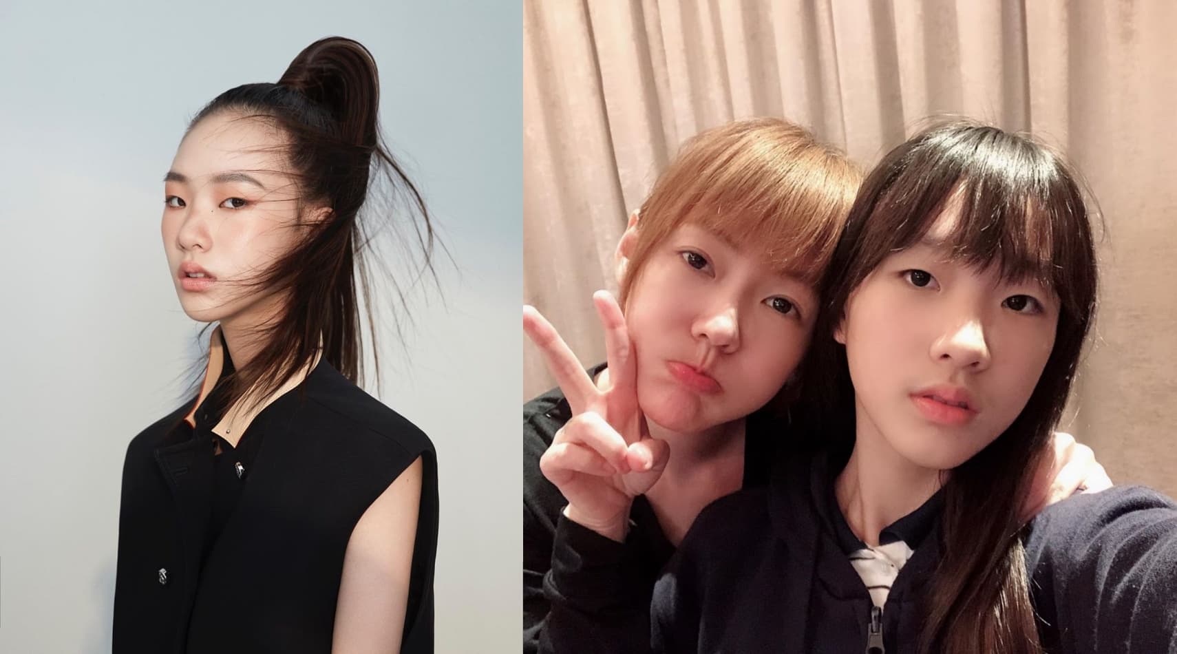 小S的大女兒許曦文單眼皮的素淡氣質，讓許多網友讚美像韓劇《鬼怪》女主角金高銀。（合成自許曦文 IG）