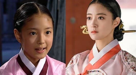 童星出身的李世榮在《大長今》劇中飾演「長今」死對頭「崔今英」的幼年時期（左圖）， 年初在韓劇《成為王的男人》的古裝扮相也獲得觀眾好評。（翻攝自Naver）