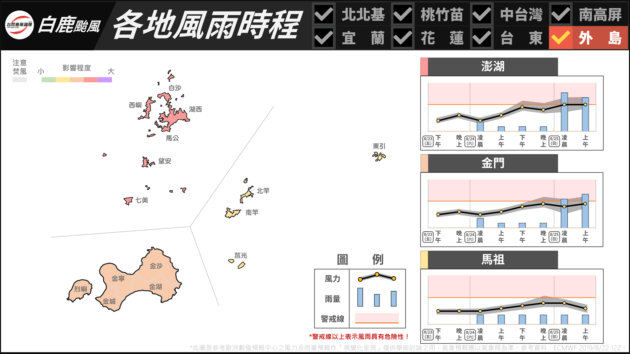 離島。（翻攝「台灣颱風論壇｜天氣特急」臉書）