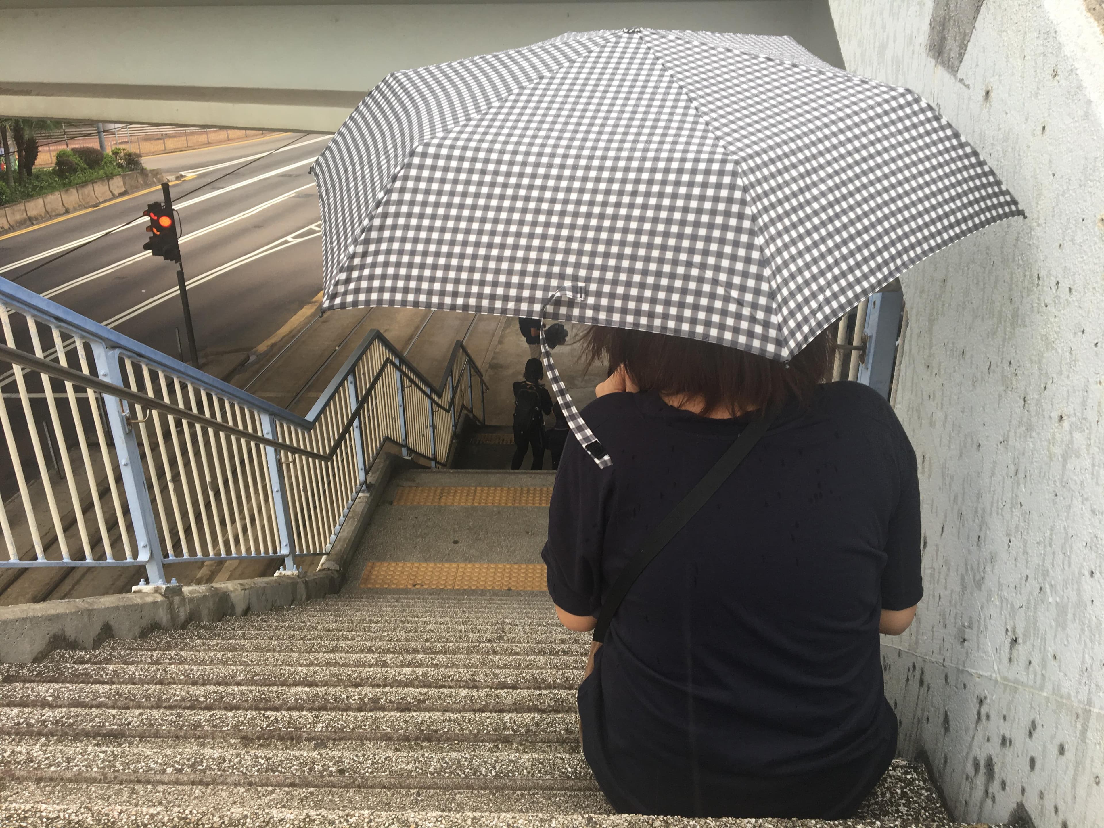 Amy Chan說：「我對抗爭結果是悲觀的，但即使悲觀，我們一定要站出來。政府想嚇我們，讓我們今天不出來，但我們是不會被嚇到的。」（攝影：韋薔）