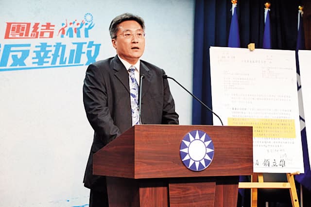 李福軒在藍營內被視為青壯派菁英人物之一，過去多次在媒體上公開發表言論，提醒韓國瑜不要走鐘。（翻攝國民黨官網）