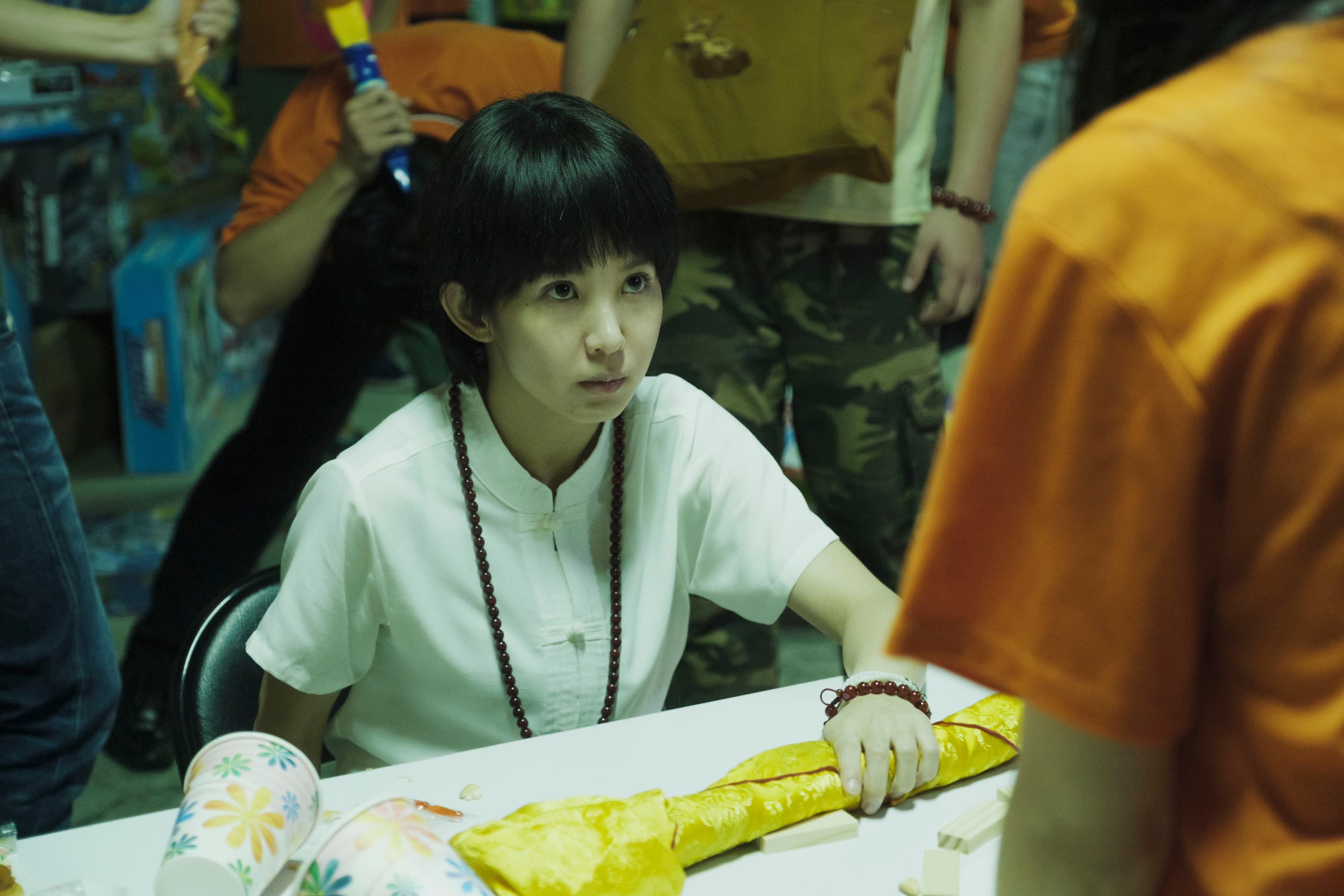 郭書瑤演出謝雅真驅魔的戲，還特地學了驅魔手印。（HBO Asia提供）