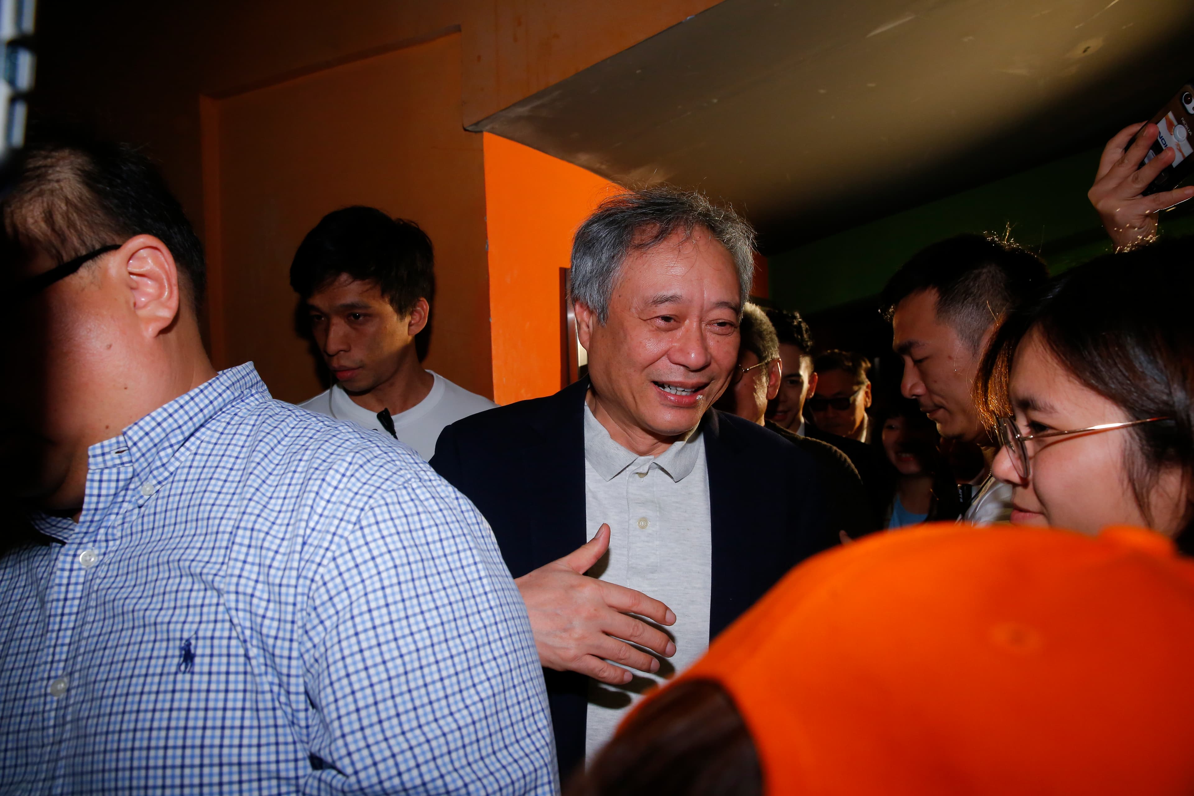 李安忙完自己電影《雙子殺手》的宣傳，特地再來支持兒子的作品。