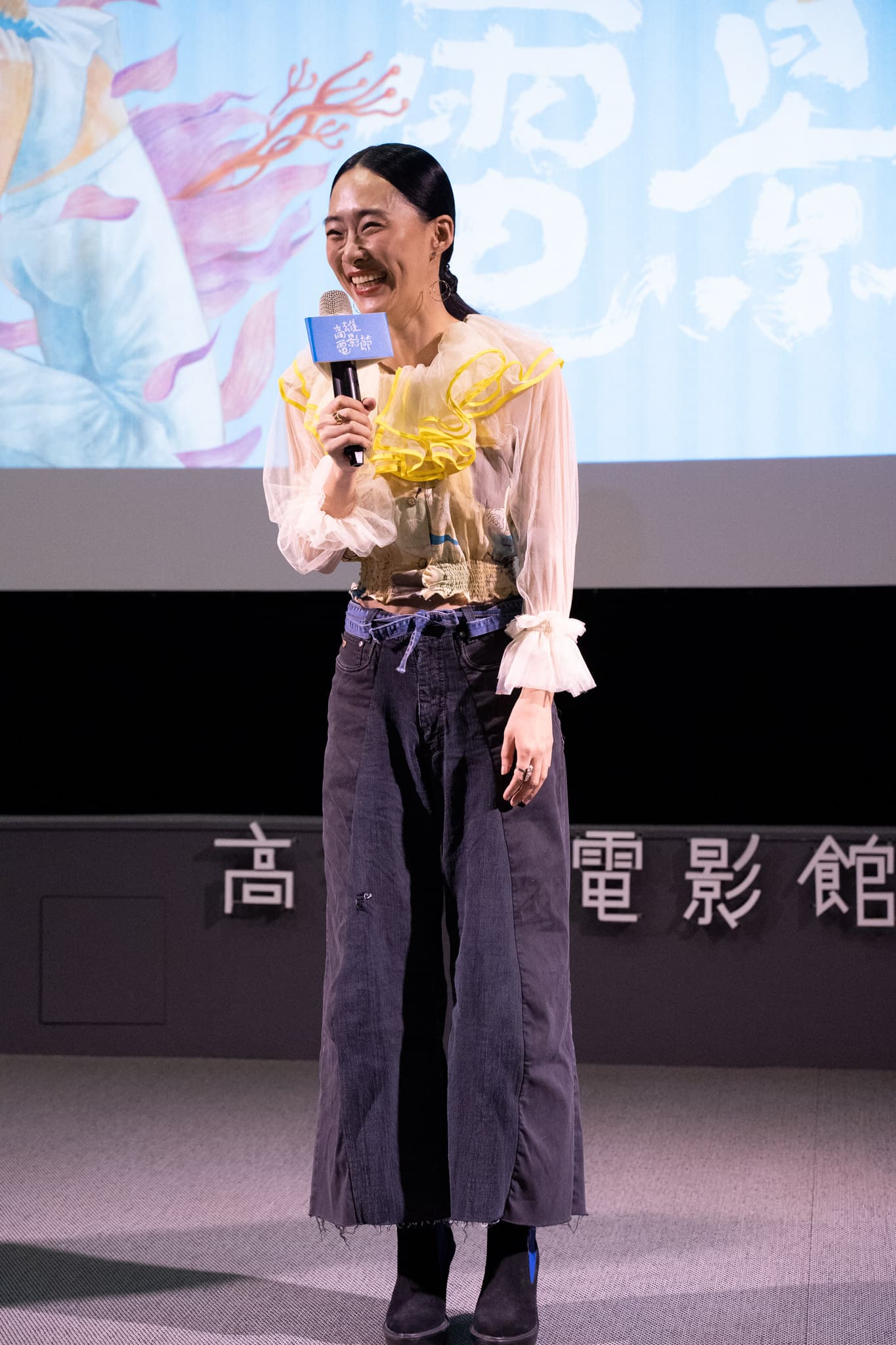 吳可熙在影展上回顧自己拍攝的四部短片，測試自己到底是不是當演員的料。（高雄電影節提供）