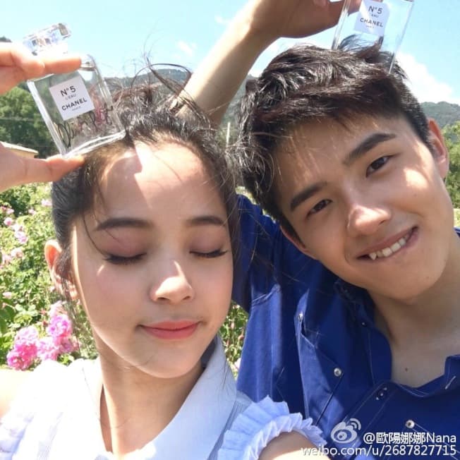 歐陽娜娜14歲與劉昊然合作《北京愛情故事》時，兩人就被外界看好是一對青梅竹馬。（翻攝歐陽娜娜微博）