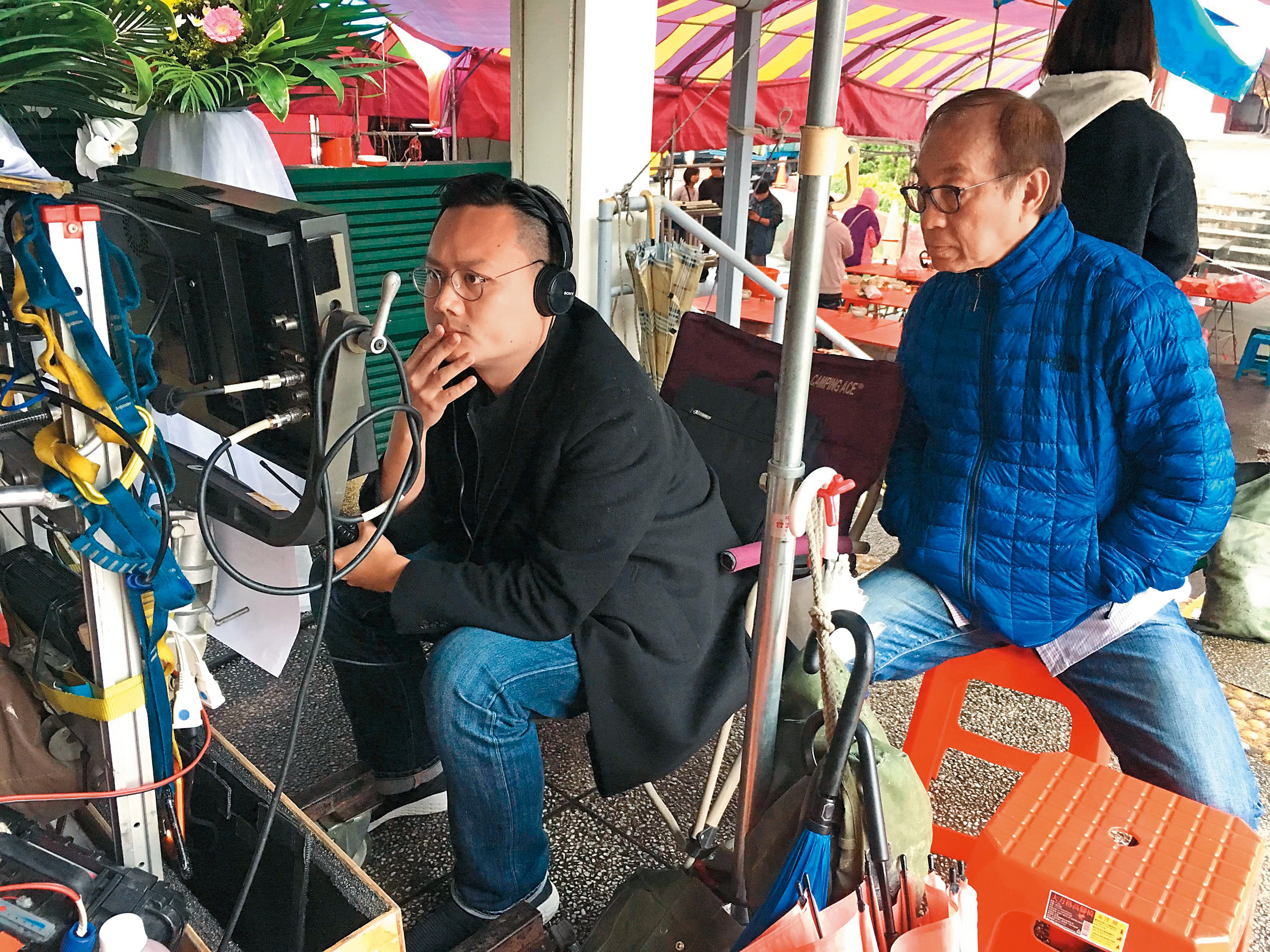 《孤味》不僅有徐若瑄主演兼監製，另一位監製則邀請剪接大師廖慶松（右）擔任。左為導演許成傑。（威視提供）