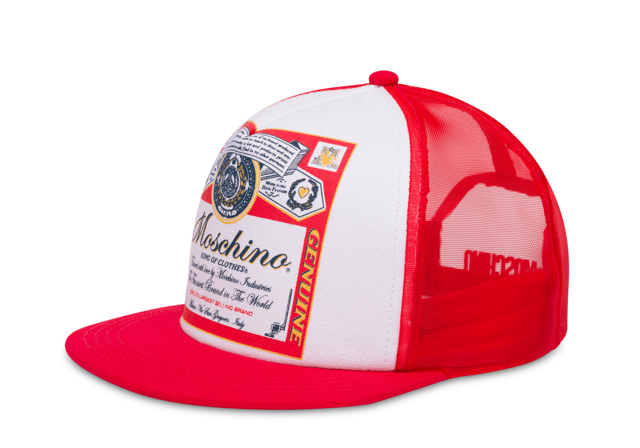 MOSCHINO X BUDWEISER棒球帽，NT$5,300。（藍鐘提供）