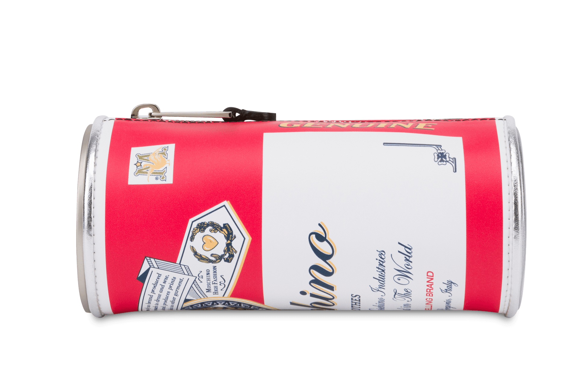 MOSCHINO X BUDWEISER啤酒罐造型手拿包，NT$19,500。（藍鐘提供）