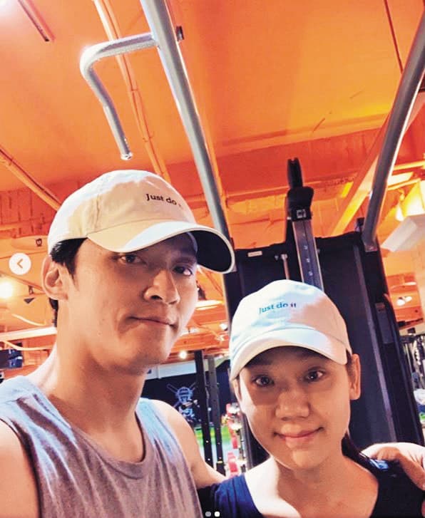 馬俊麟和王瞳見面前，先和妻子到健身房運動（圖），還拍照PO文放煙霧彈。（翻攝馬俊麟IG）