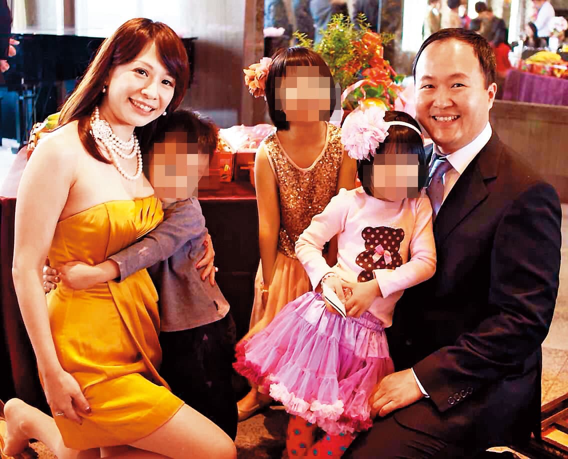 張乙濤（右）與前妻藍婉綺（左）育有3名子女，離婚至今對扶養費用仍未達成共識。（讀者提供）