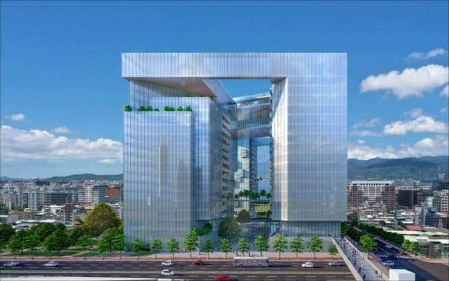 京華城熄燈後，預計明年拆除，改建為4棟頂級商辦。（威京集團提供）