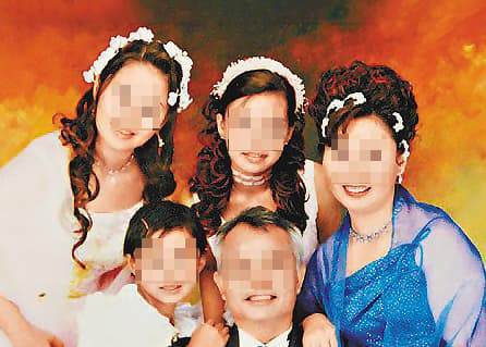 姚女姊姊（後左1）慘遭虐死，姚女（後左2）裝死逃過一劫。（翻攝畫面）