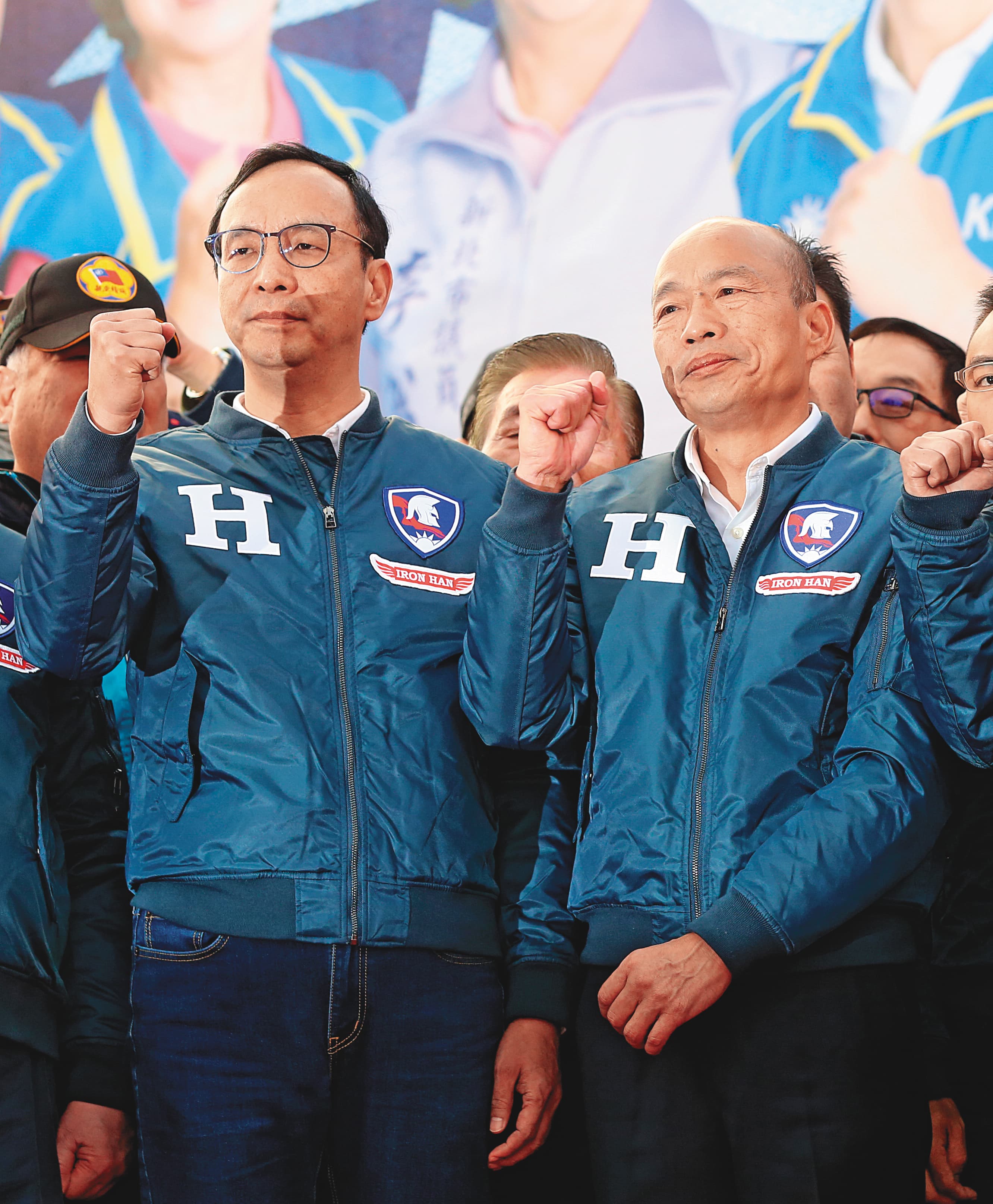韓營最後選戰關頭，除了號召藍軍歸隊外，也仰賴朱立倫穩固北部票倉。