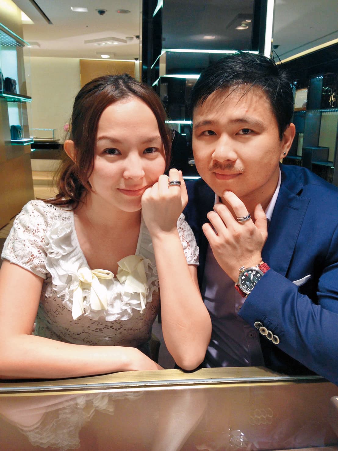 元祖少東張劭緯被爆偷情大黑松小倆口千金邱威樺，並一起戴情侶戒，驚動各界。（讀者提供）