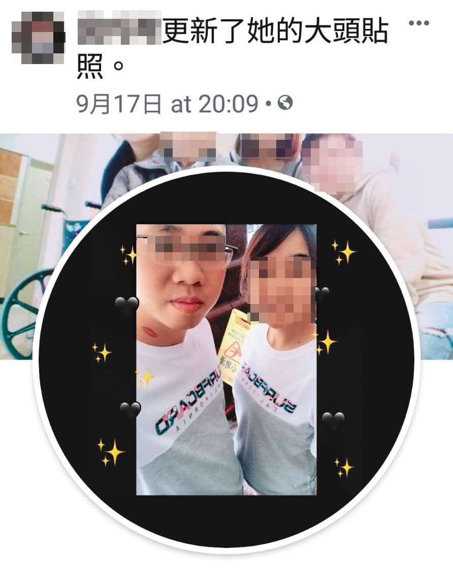陳姓中士（左）其實有位論及婚嫁的女友（右），W女痛批他是劈腿的渣男。（翻攝臉書）