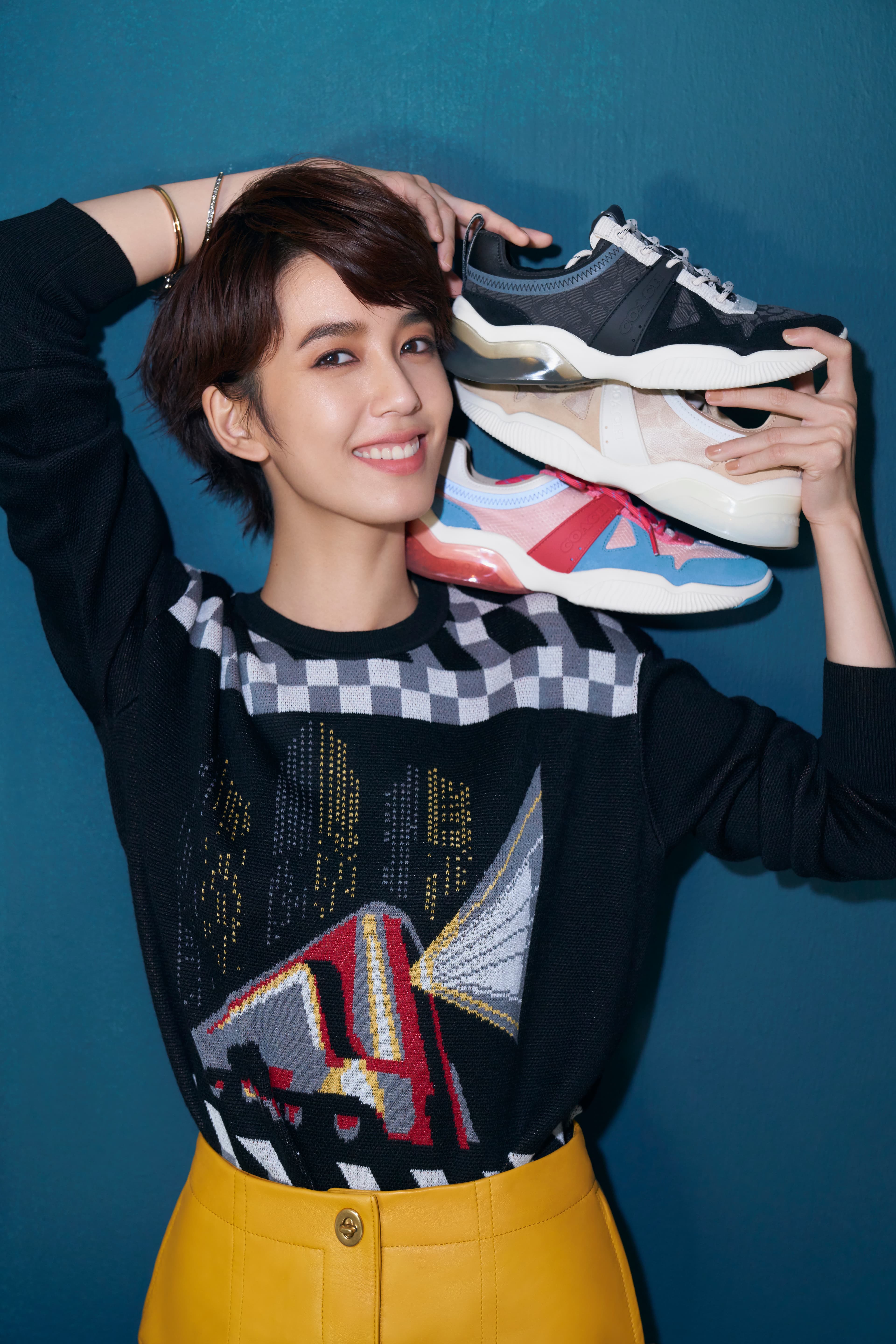 COACH本季的CitySole 運動鞋色彩鮮豔復古，很適合春夏的服裝搭配。（COACH提供）