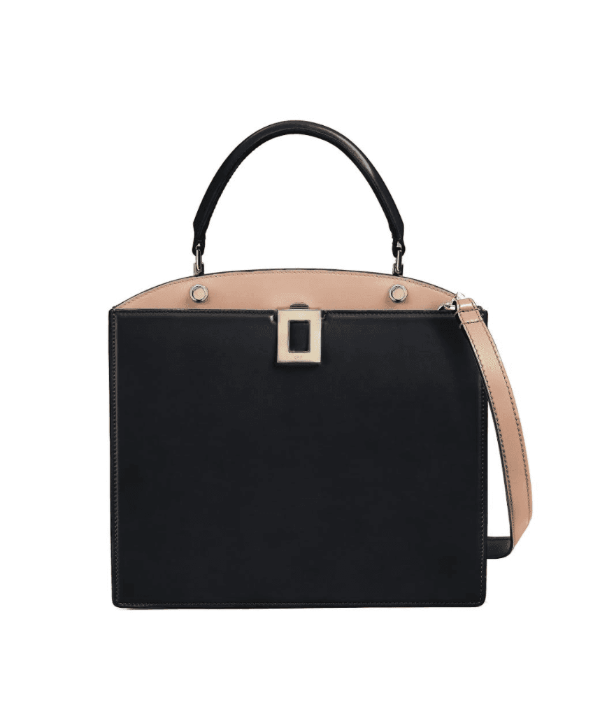 Roger Vivier So Vivier皮革拼接提包NT109,900。（迪生提供）
